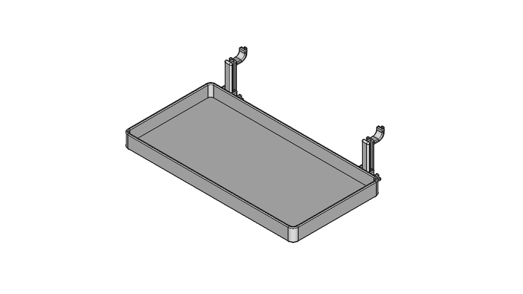 【ツールスタンド】トレイ（容量：120mm×60mm×10mm）【STL、STEP】