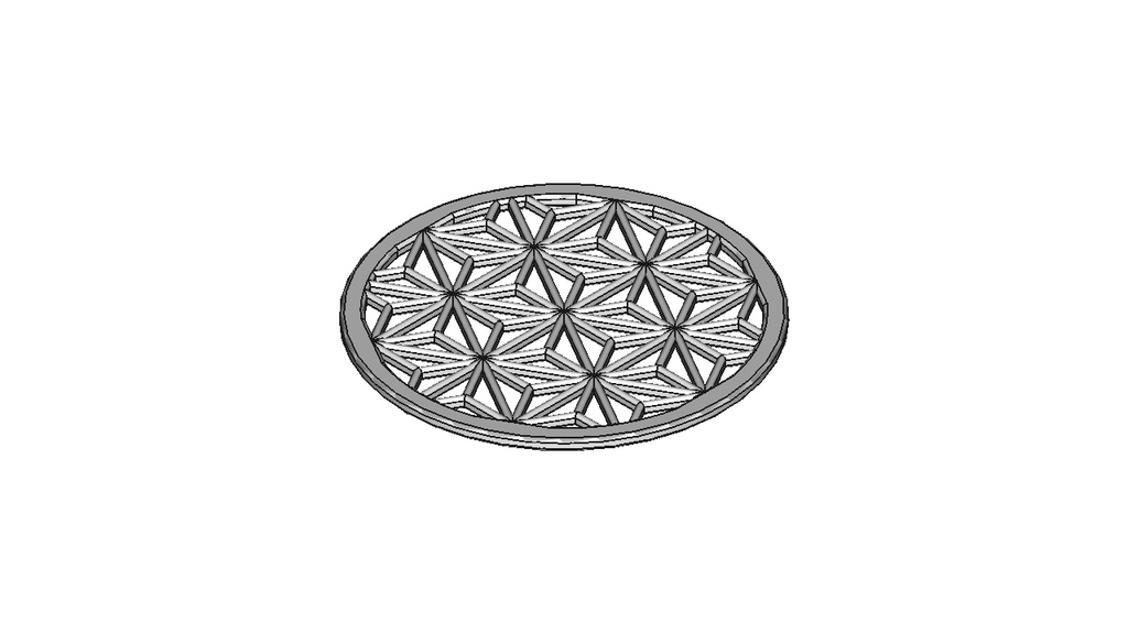 【和柄コースター】麻の葉（Φ90×3mm）【STL、STEP】