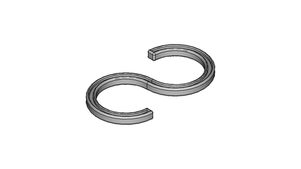 S字フック（内径30mm）【STL、STEP】