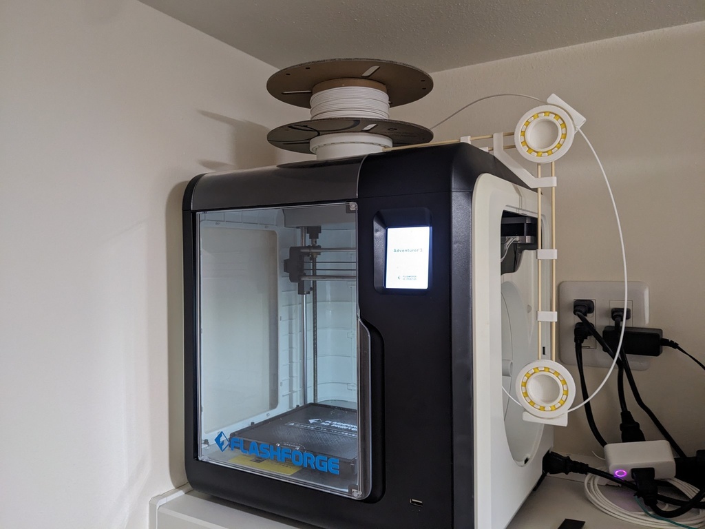 横置きフィラメントホルダー フィラメントガイドアタッチメント【STL、STEP】