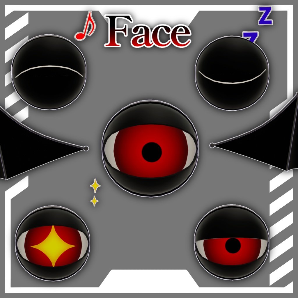 追従型ペットギミック「BatEye」【MA対応】【VRChat想定】