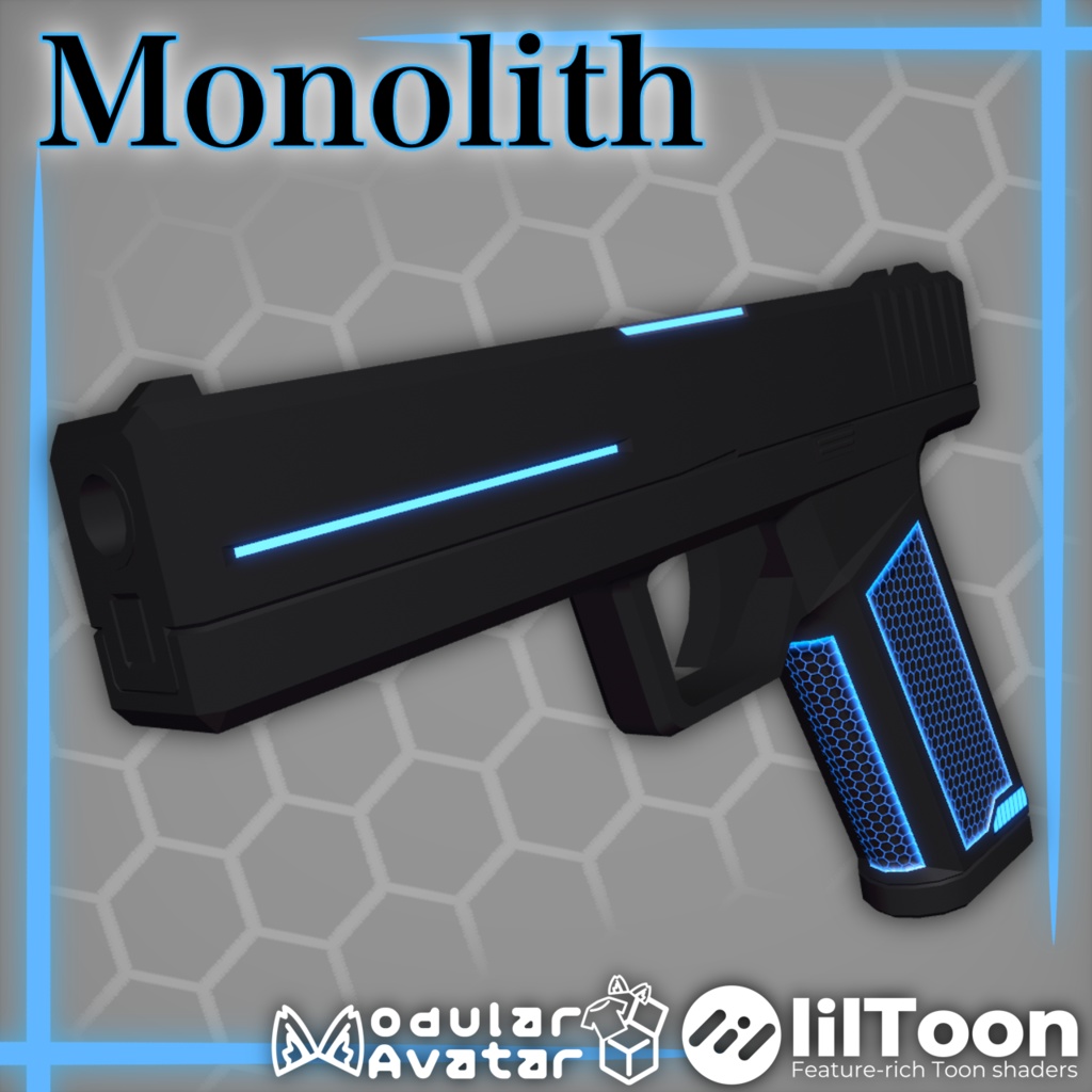 Monolith【ギミック付きハンドガン】【MA対応】【VRChat想定】