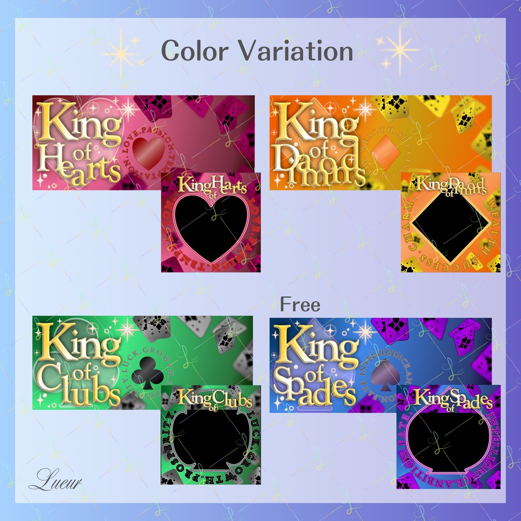 【IRIAM用素材】King of...|トランプヘッダー&アイコンリングセット