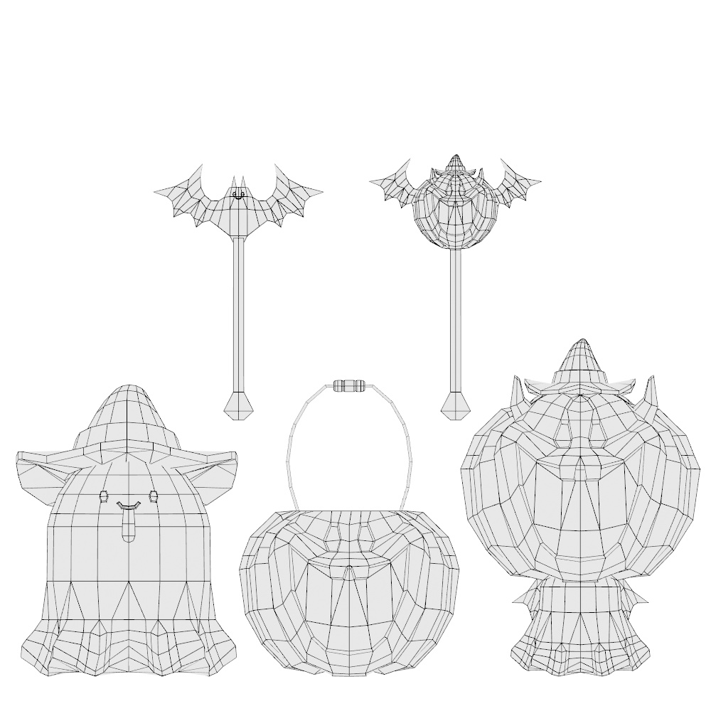 ハロウィン用素材(3DCG)