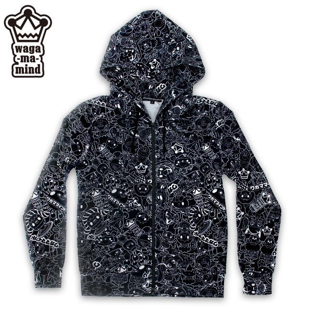 パーカー/ブラック柄 Mサイズ