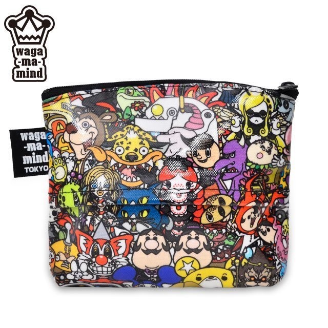 ティッシュケース付きポーチ/ワガママ柄