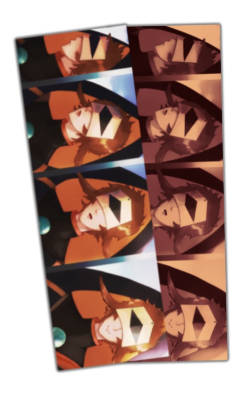 にっこり笑うフクロウ 両面しおり