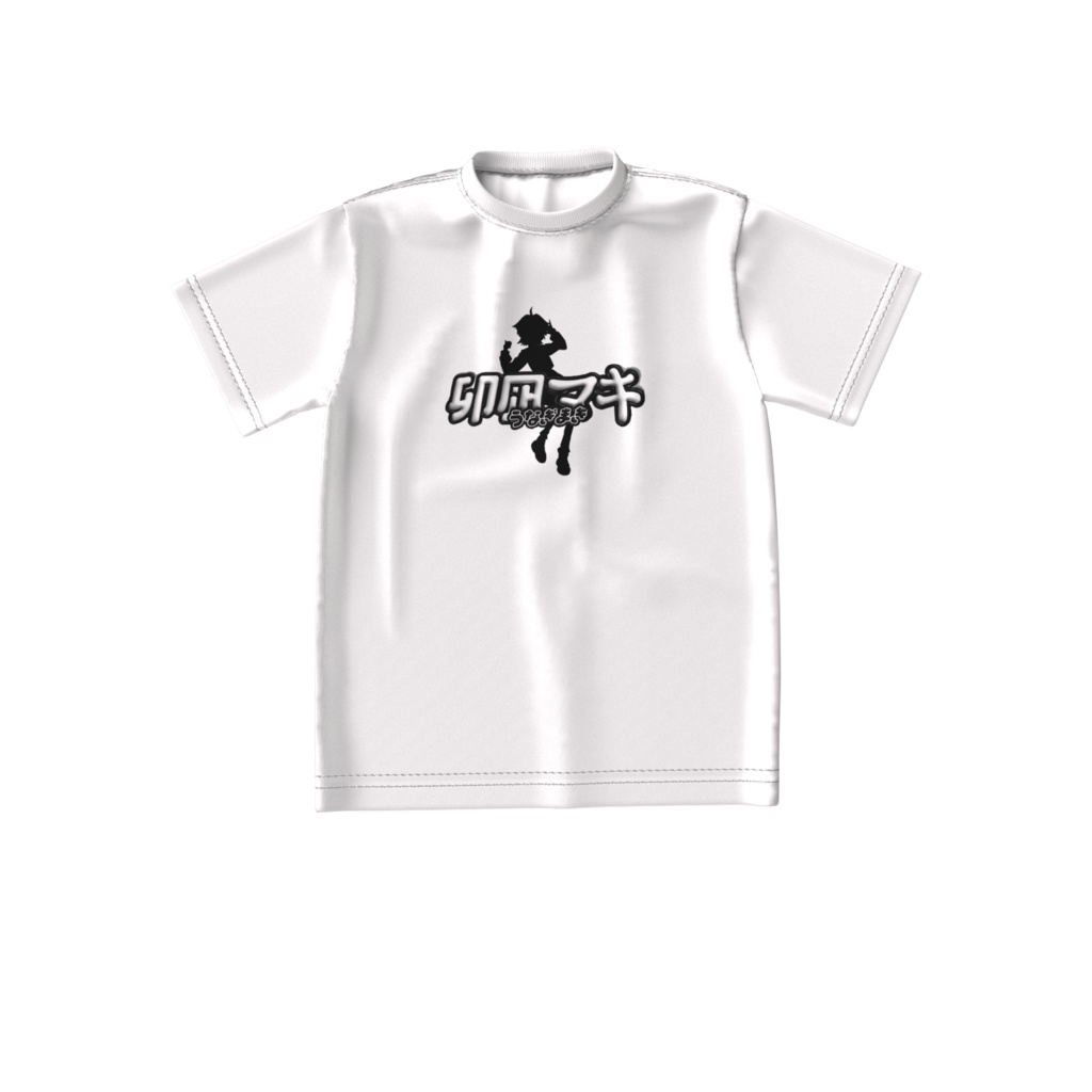 卯凪マキビッグシルエットTシャツ【白】