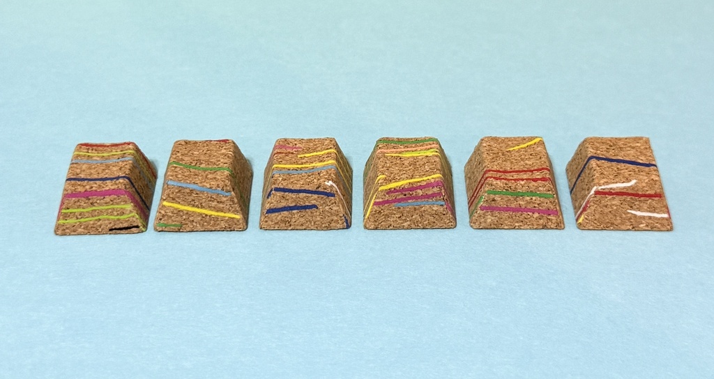 コルクなキーキャップ　cork-like key cap