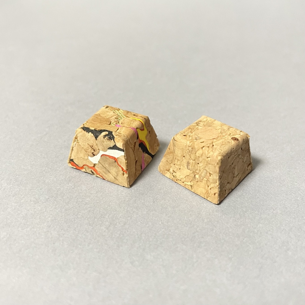 コルクなキーキャップ　cork-like key cap