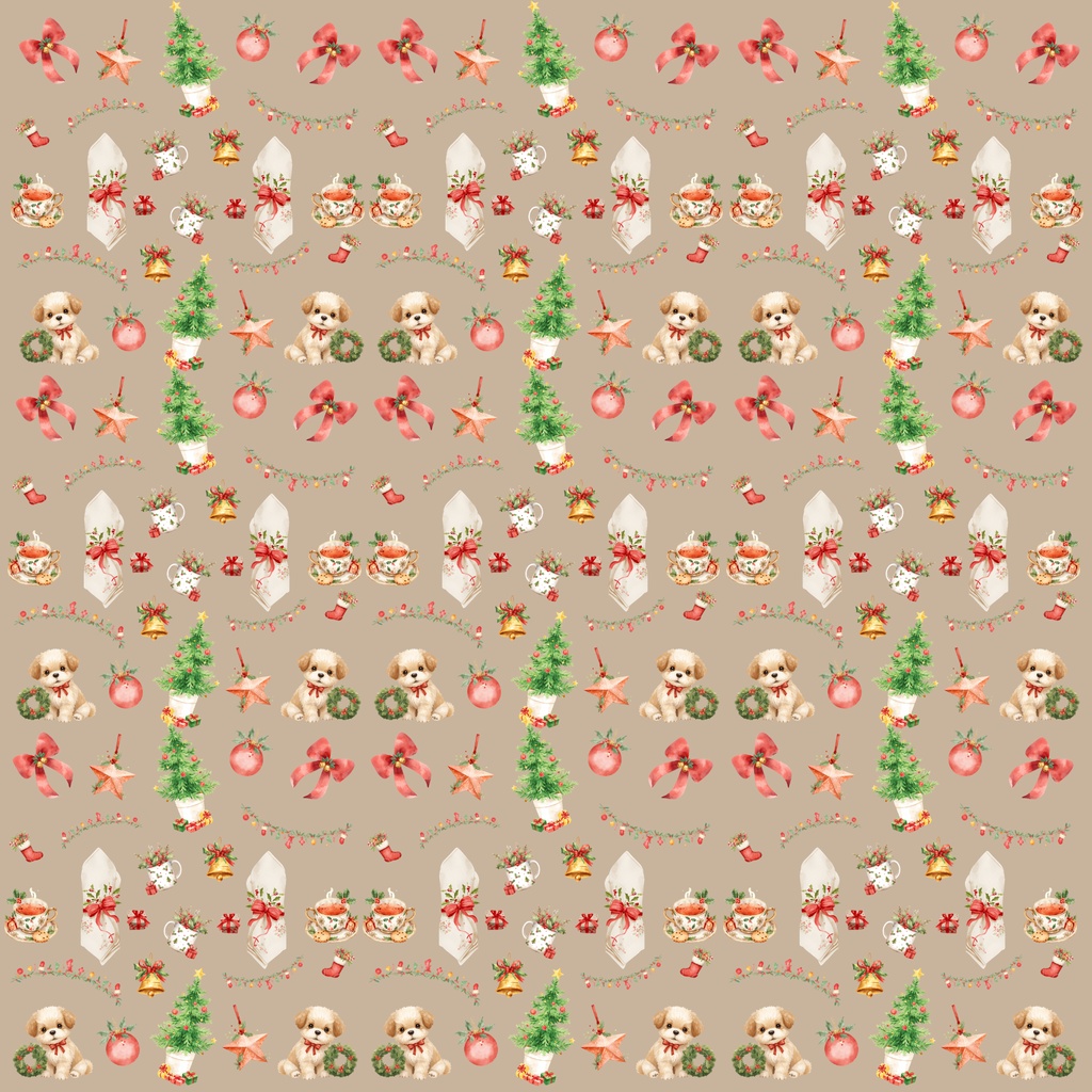 Xmas ~クリスマス 水彩デジタルペーパー 10枚セット|デコレーション|コラージュ・ラッピング素材