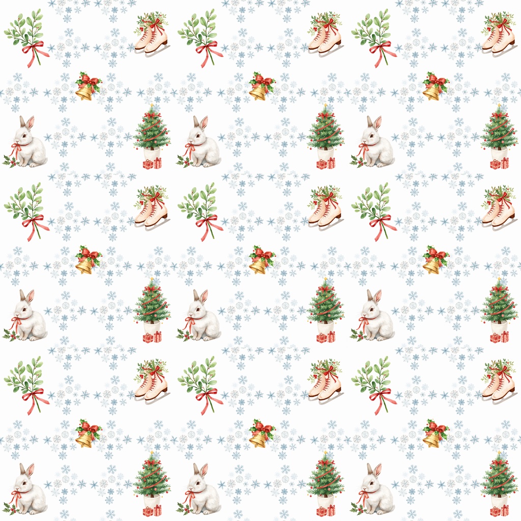 Xmas ~クリスマス 水彩デジタルペーパー 10枚セット|デコレーション|コラージュ・ラッピング素材