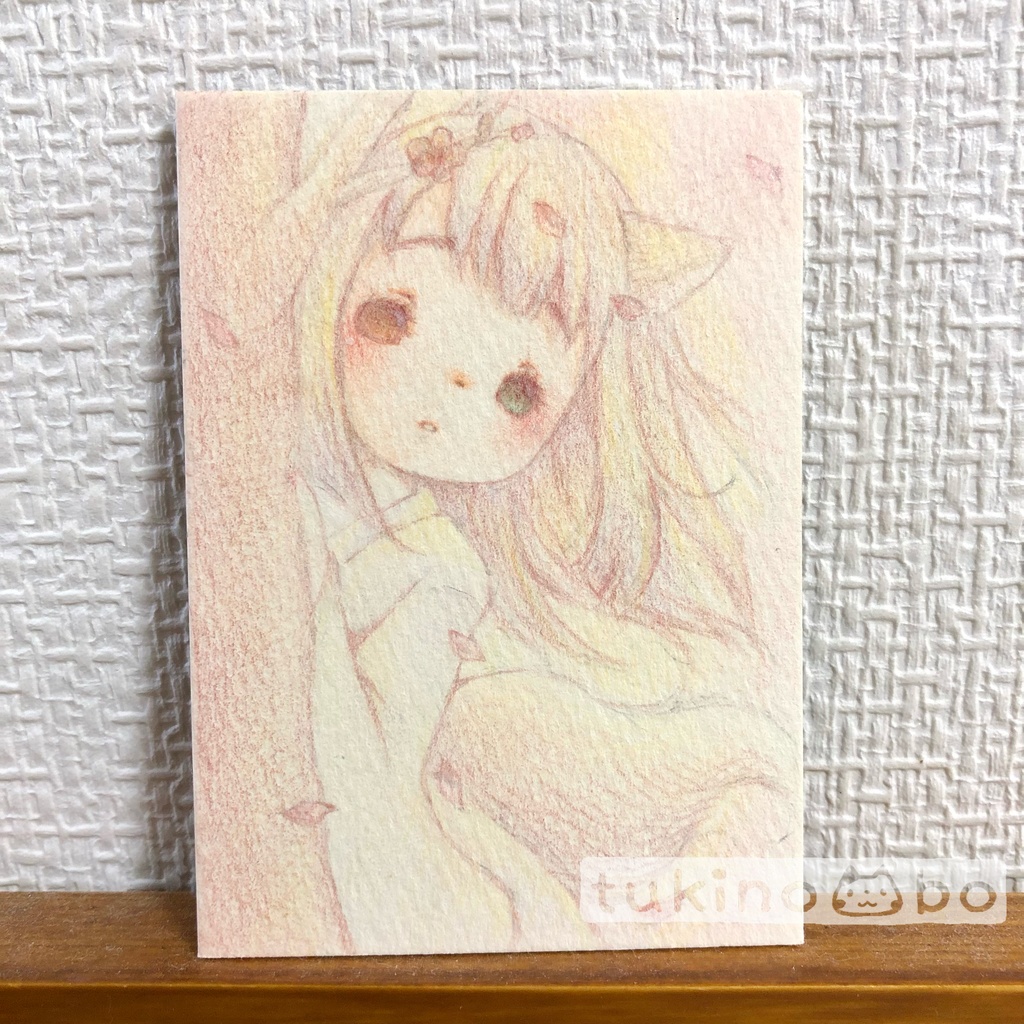 手描きイラスト原画＊かくれんぼ