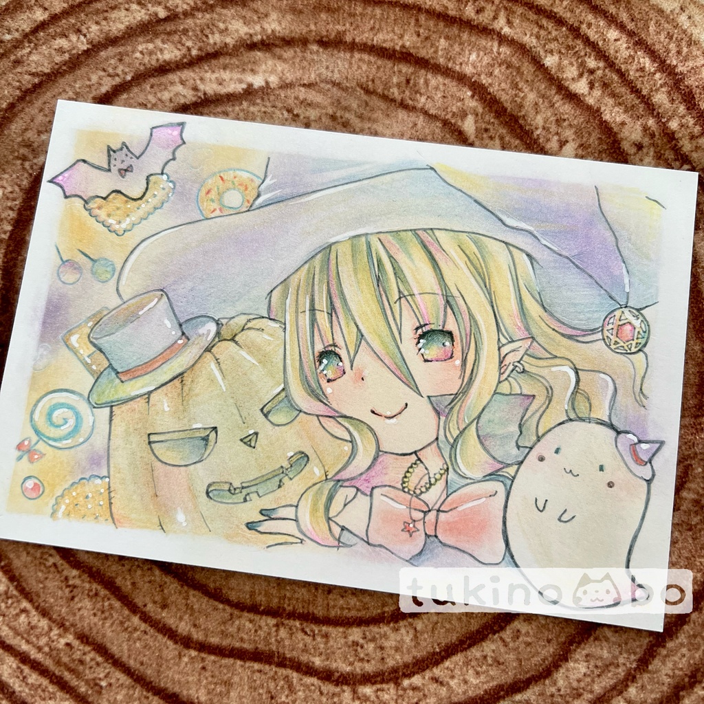 ハロウィン　手描きイラスト
