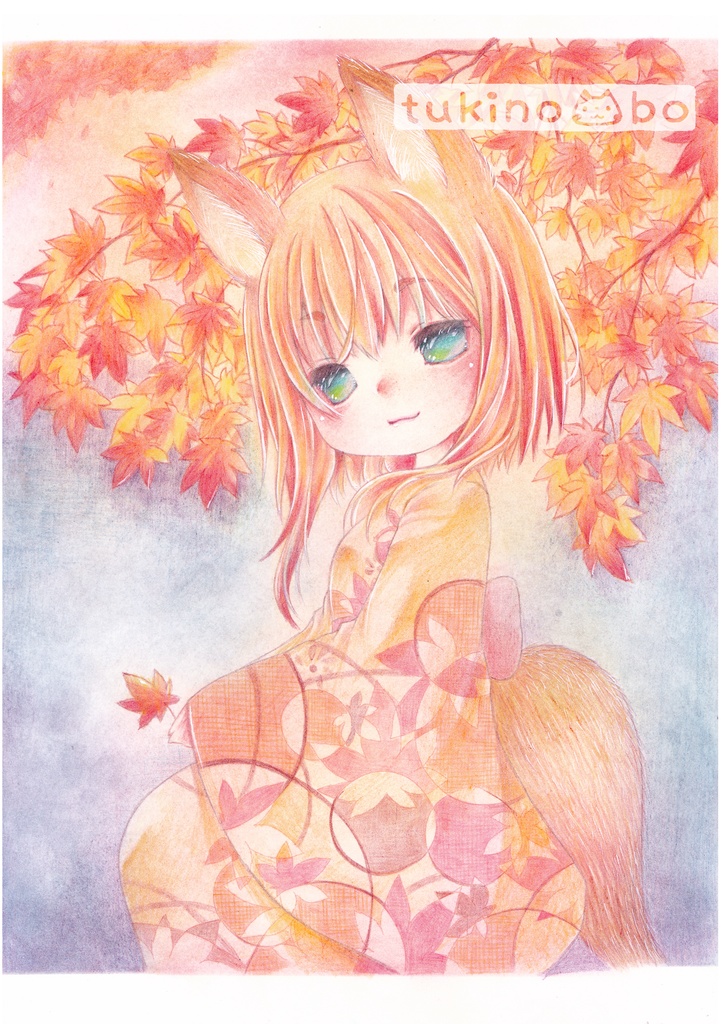 朱に染まる *オリジナルイラスト イラスト原画