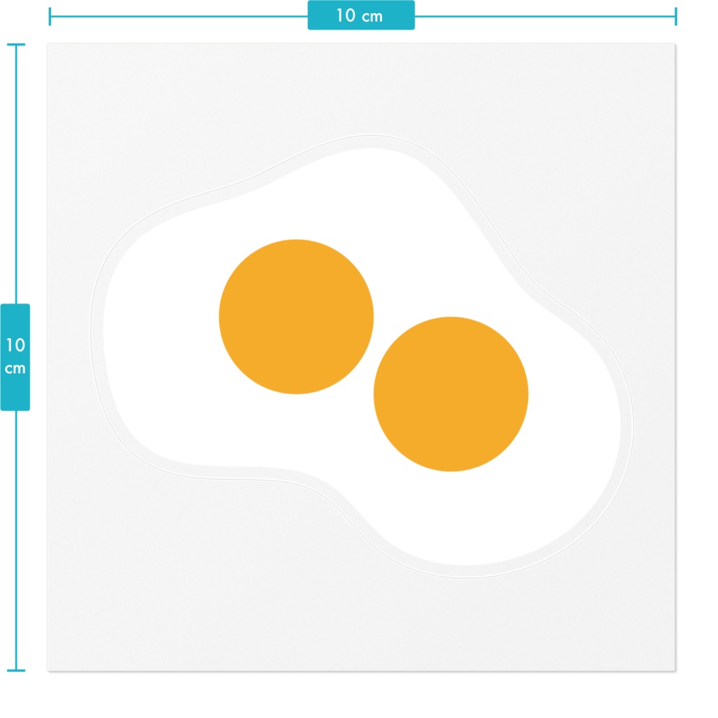 ふたごめだまやきステッカー