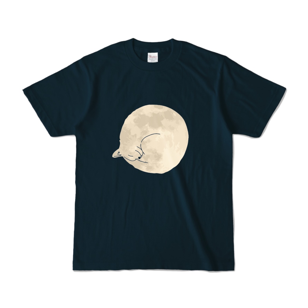 満月猫カラーTシャツ