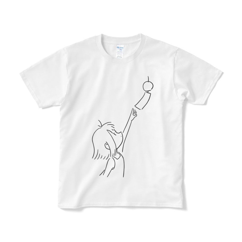 風鈴と女の子Tシャツ