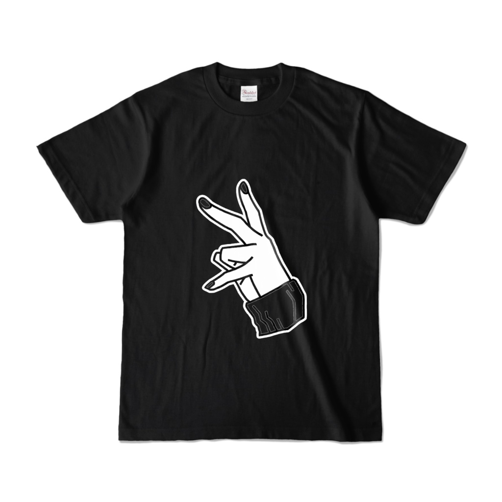 イエーおてて_透明袖カラーTシャツ