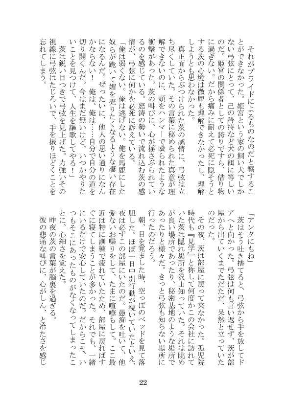 空にIを満たして【弓茨弓小説】