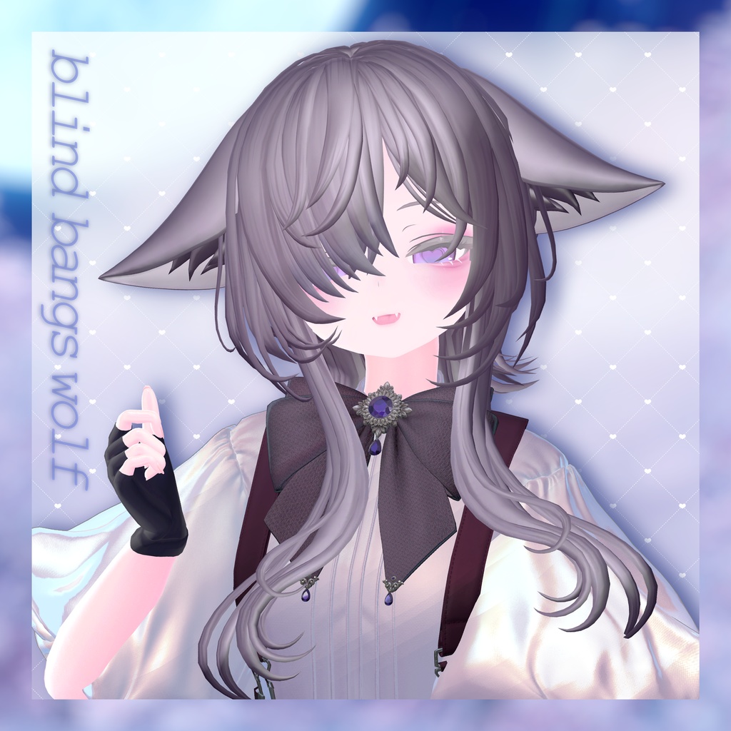 ♡目隠れウルフ髪型♡【VRchat向け】