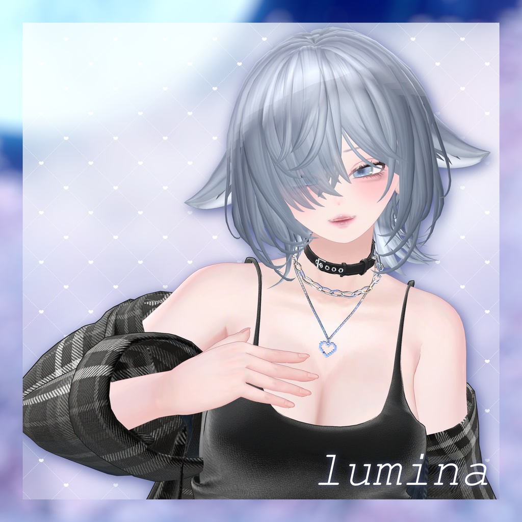 ♡目隠れウルフ髪型♡【VRchat向け】