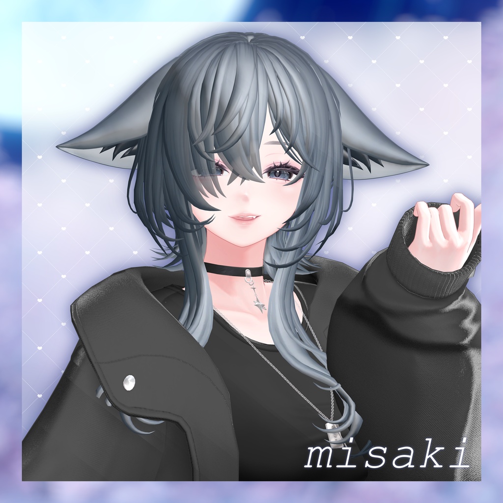 ♡目隠れウルフ髪型♡【VRchat向け】