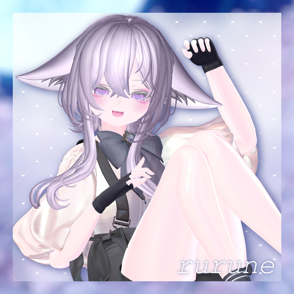 ♡目隠れウルフ髪型♡【VRchat向け】