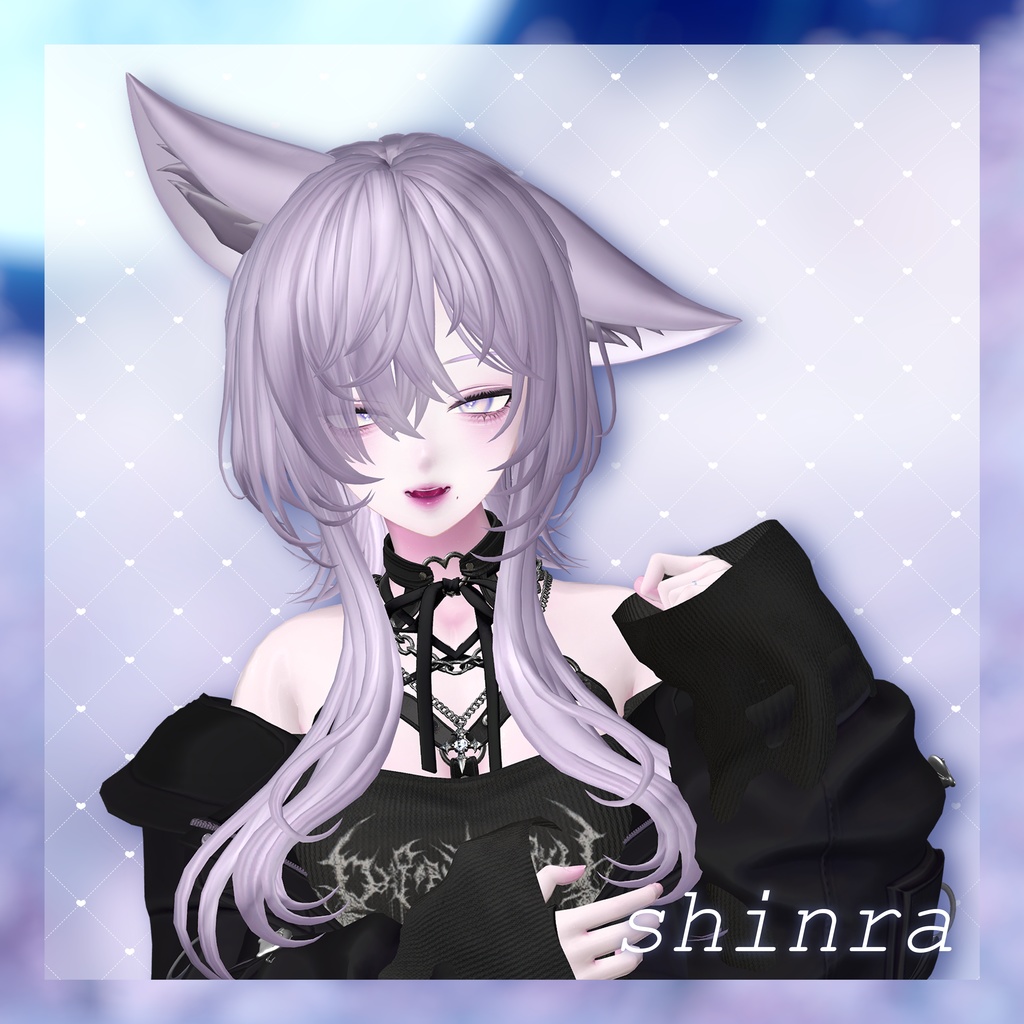 ♡目隠れウルフ髪型♡【VRchat向け】