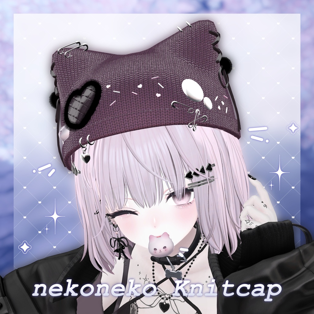♡nekoneko Knitcap♡【VRchat向け】