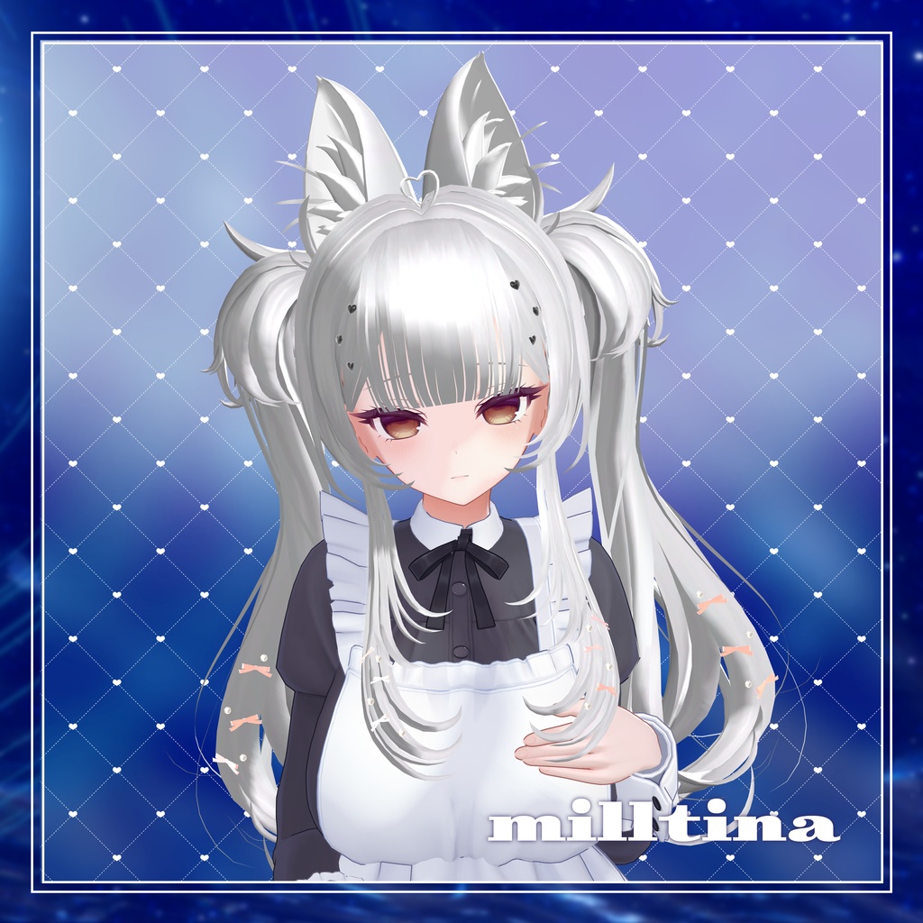 ♡Heart ribbon twin tails♡