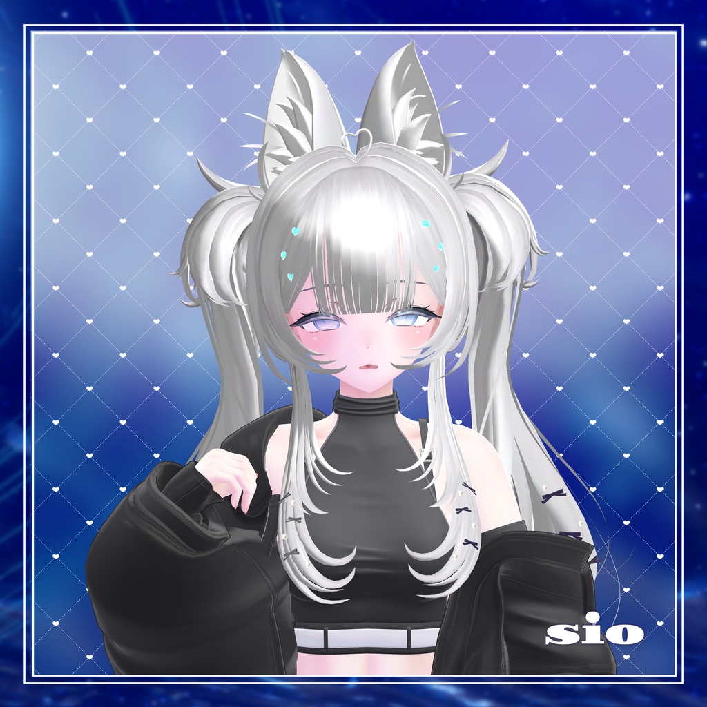 ♡Heart ribbon twin tails♡