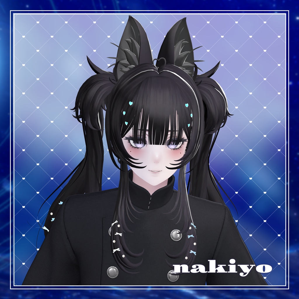 ♡Heart ribbon twin tails♡