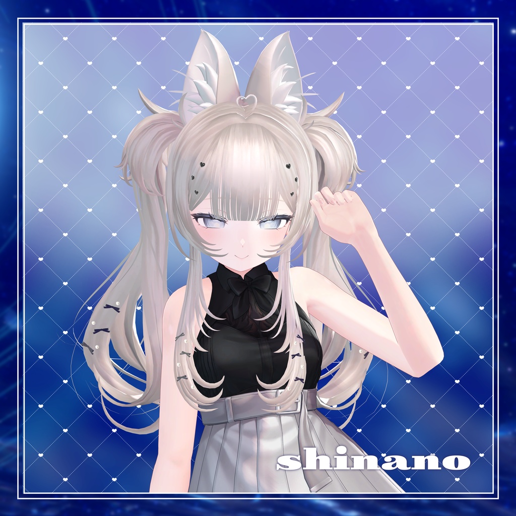 ♡Heart ribbon twin tails♡