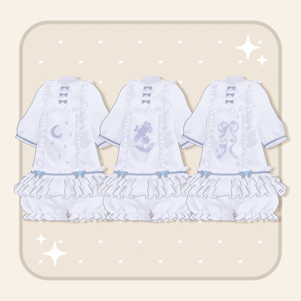 【3D衣装】 ♡マーガレットワンピース♡