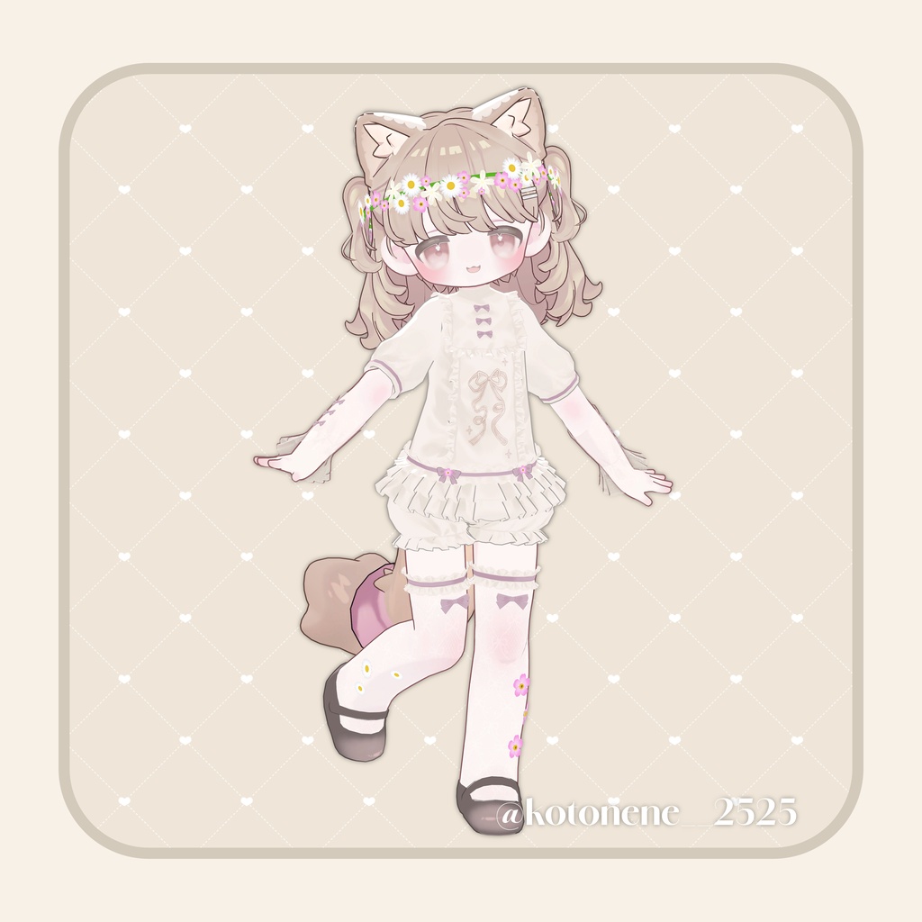 【3D衣装】 ♡マーガレットワンピース♡