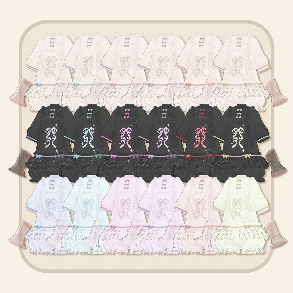 【3D衣装】 ♡マーガレットワンピース♡