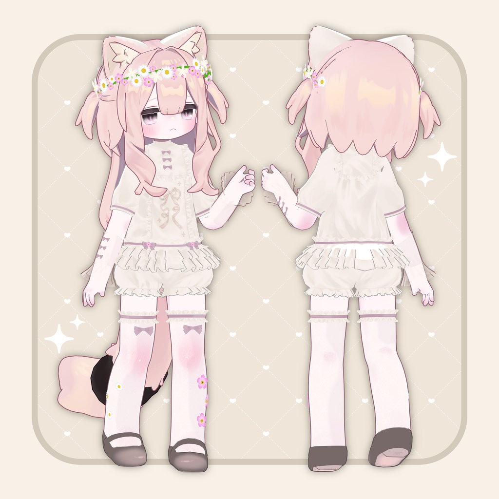 【3D衣装】 ♡マーガレットワンピース♡