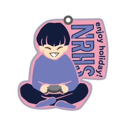 鳴海と保科でゲームする休日! *刺繍キーホルダー