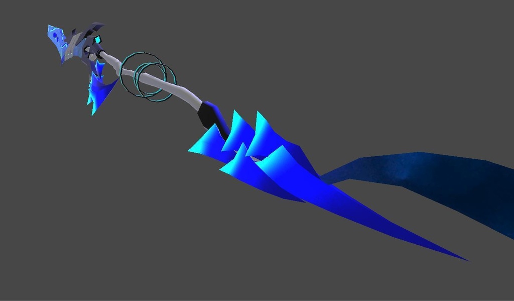 3D武器モデル 『蒼血の薙刀』