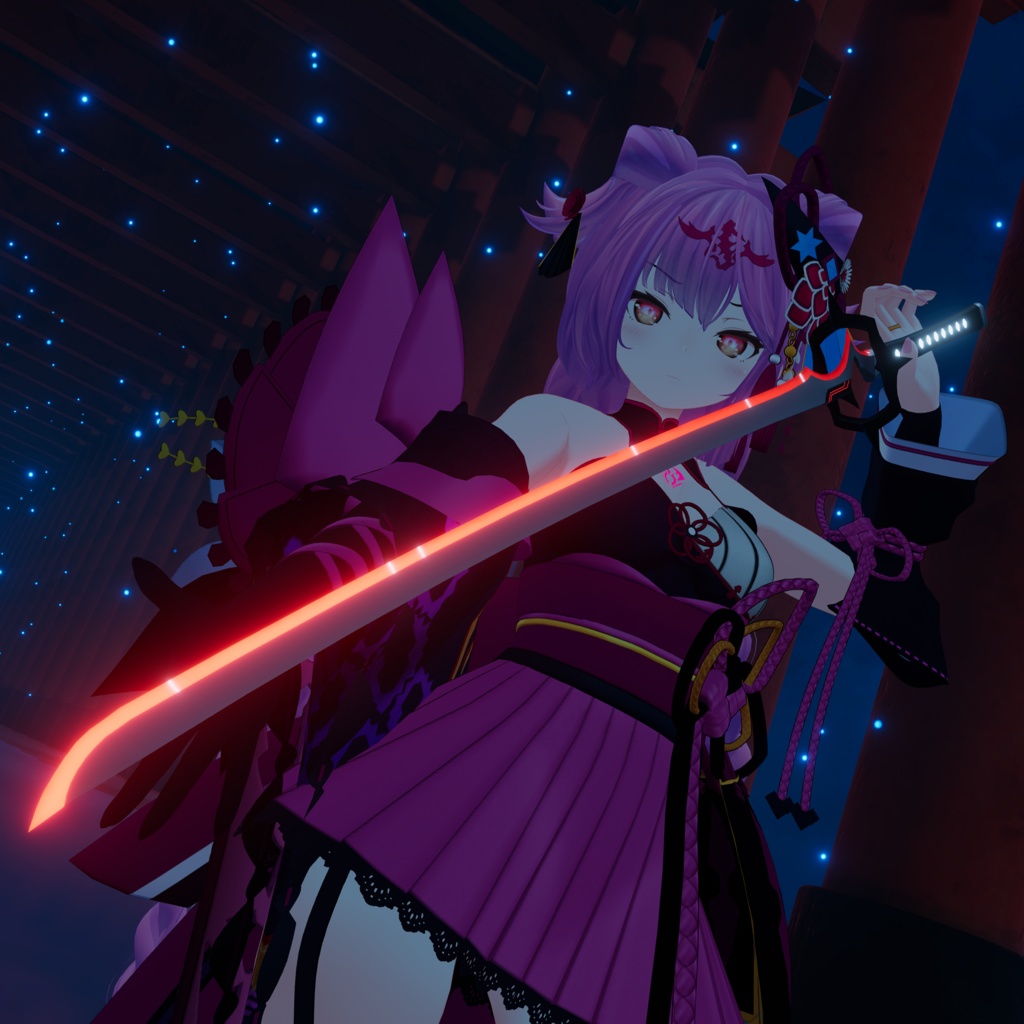 3D武器モデル『空狐の太刀 リメイク』