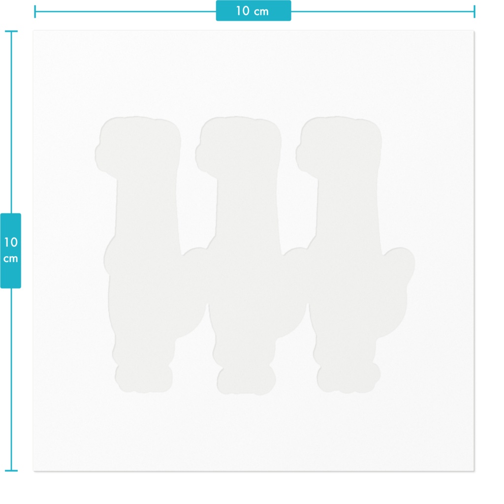 3色のオコジョのステッカー