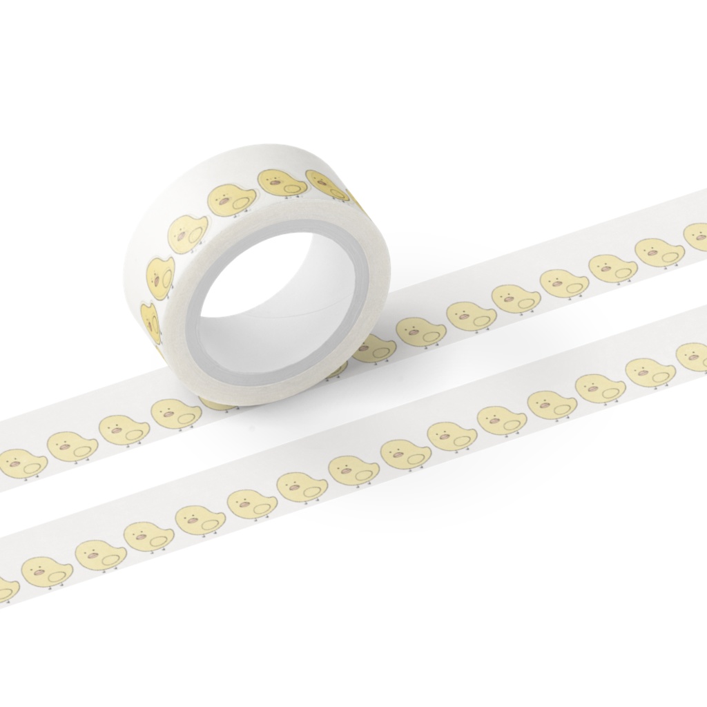 並んだヒヨコのマスキングテープ