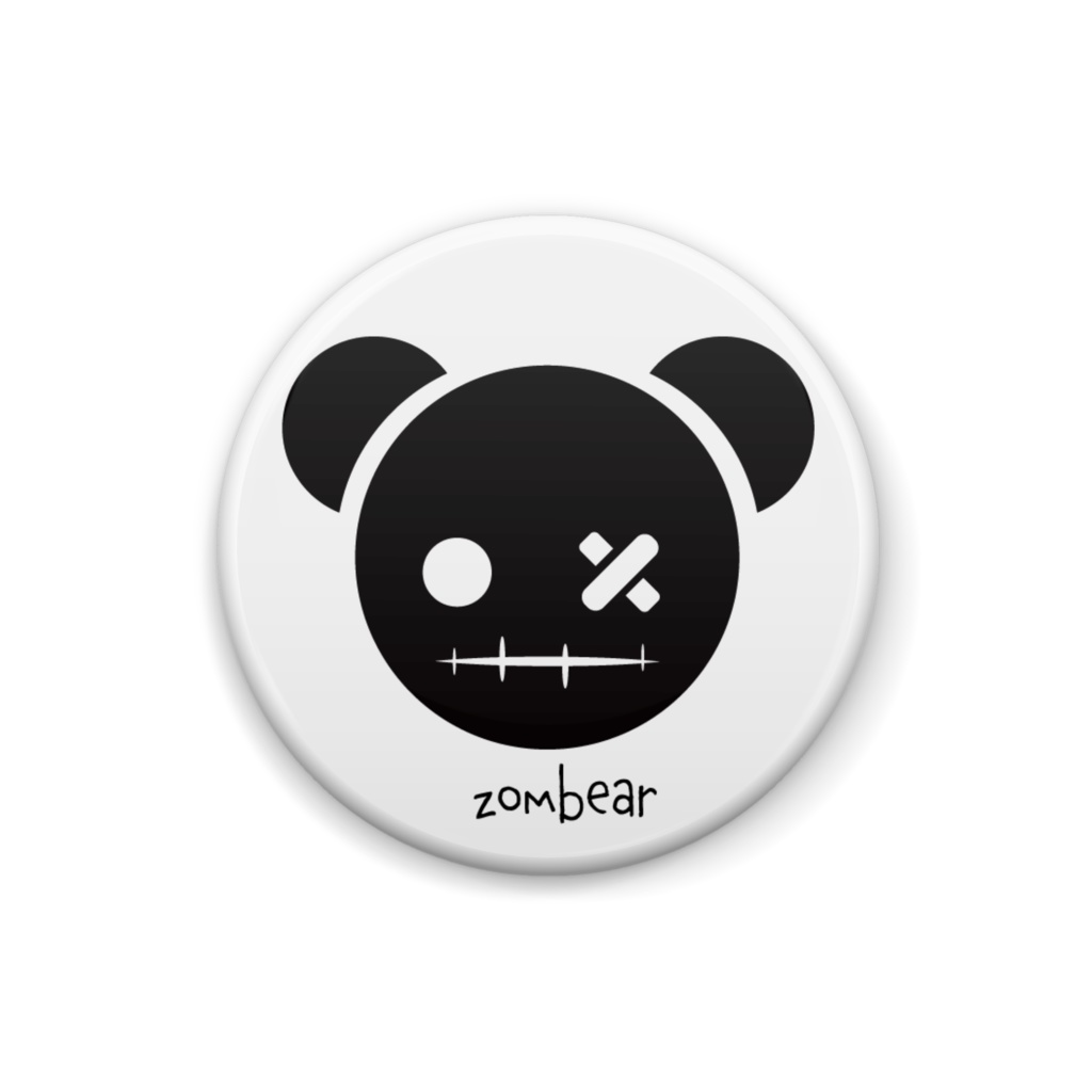 ぞんびくま　缶バッジ