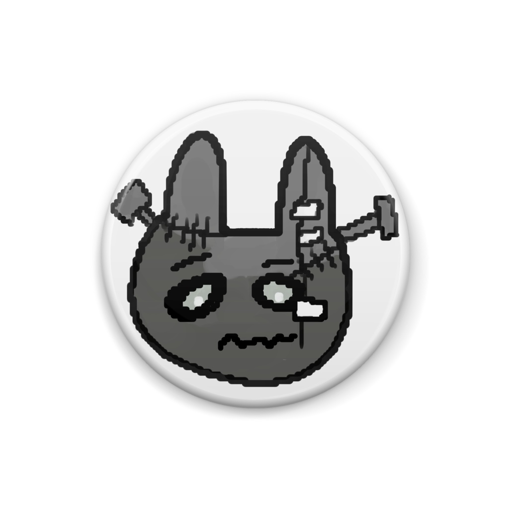 継ぎはぎウサギのフランケンちゃん 缶バッジ