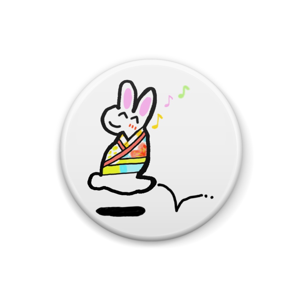 うさぎ着物ウキウキ