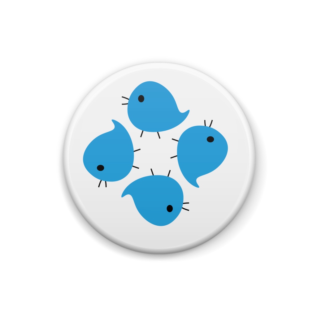 レトロなひよこちゃん---缶バッジ.Ver---