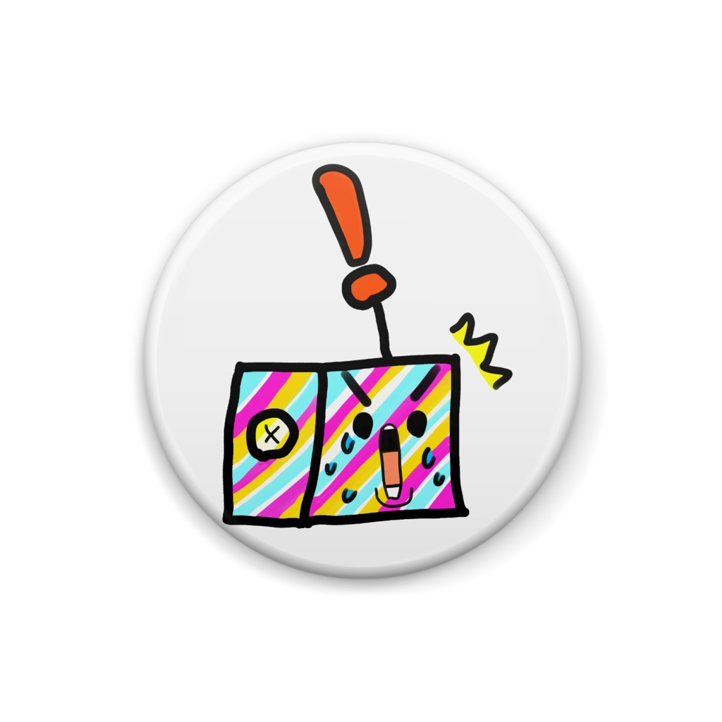 驚くゲーミングロボット　缶バッジ