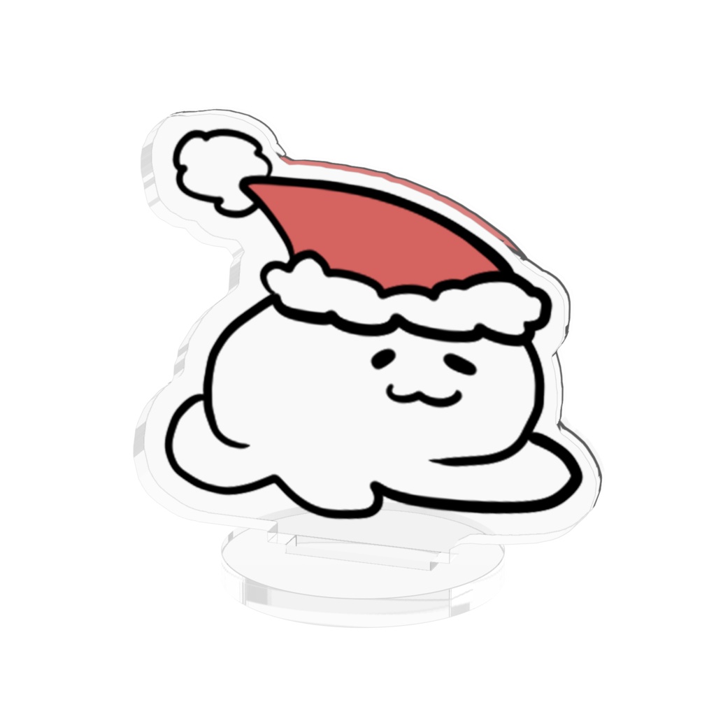 サンタ気分のお餅　アクリルスタンド