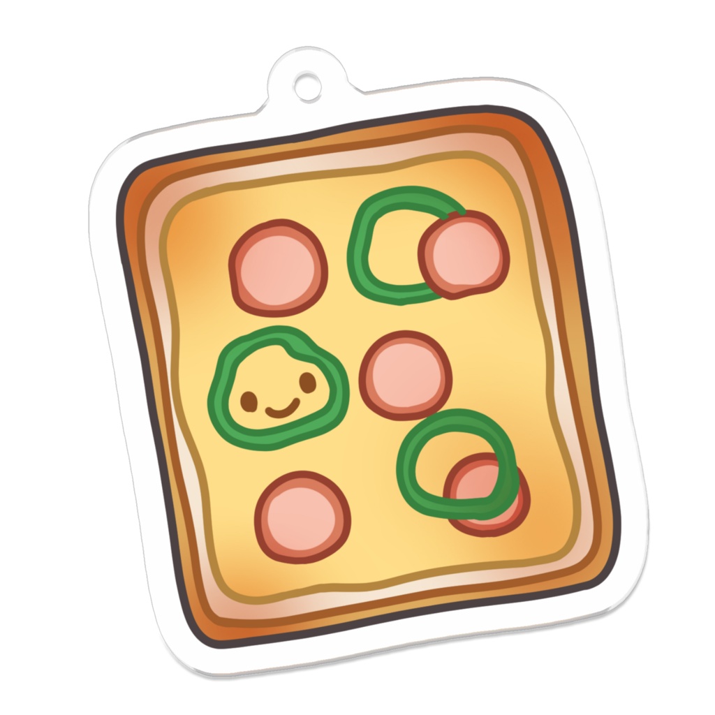 ほかほかピザパン　アクリルキーホルダー